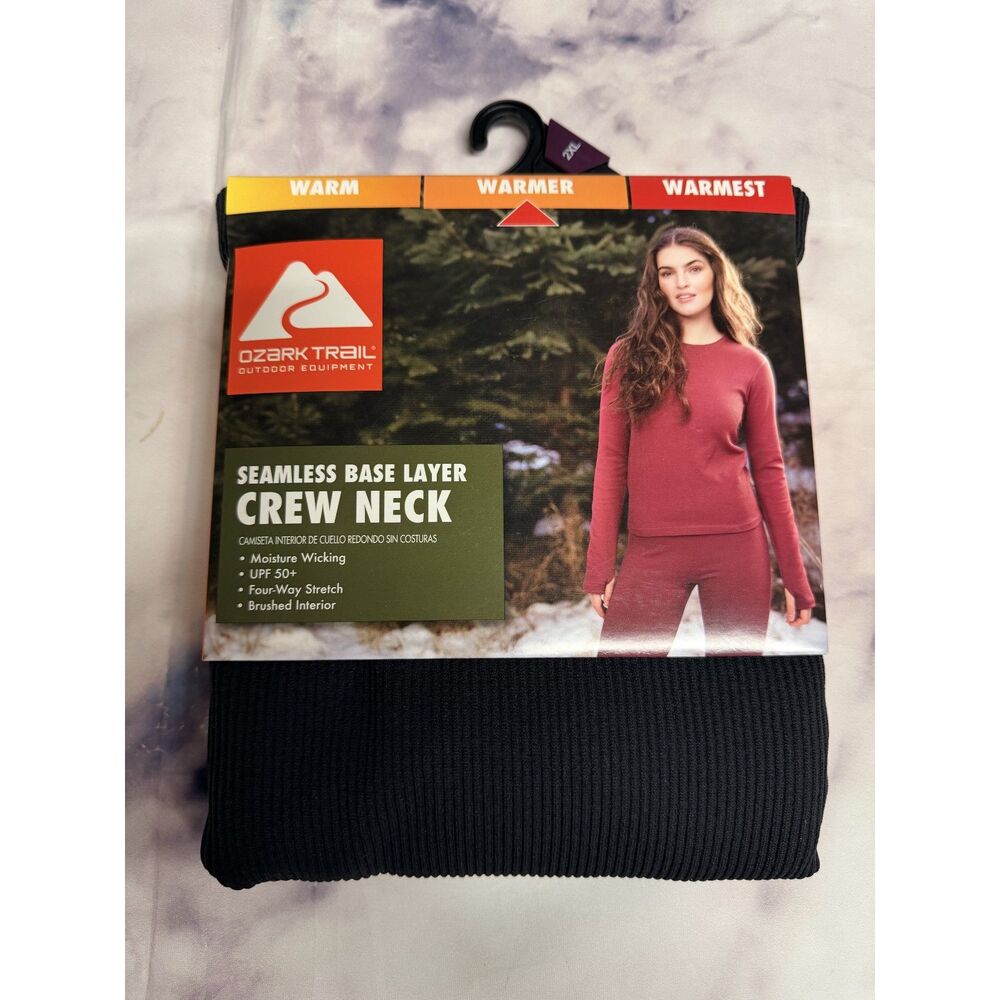 Ozark Trail Women’s Warmer Thermal Long Sleeve Seamless Fleece Top XXL